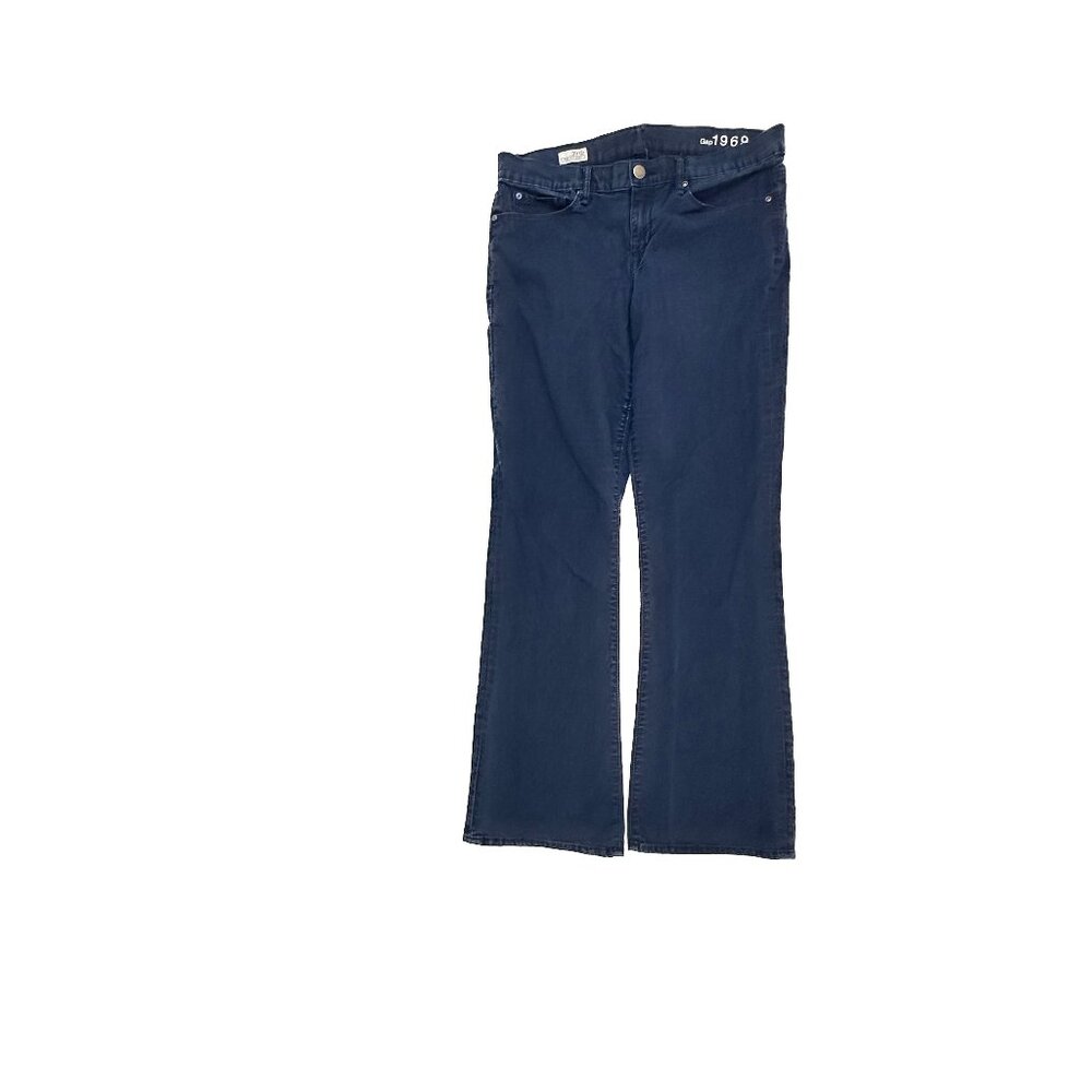Gap Perfect Boot Jeans Womens 12 Dark Wash‎ Blue Denim Mid Rise Stretch